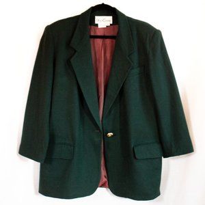 Size 16 Green Vintage Suit Blazer